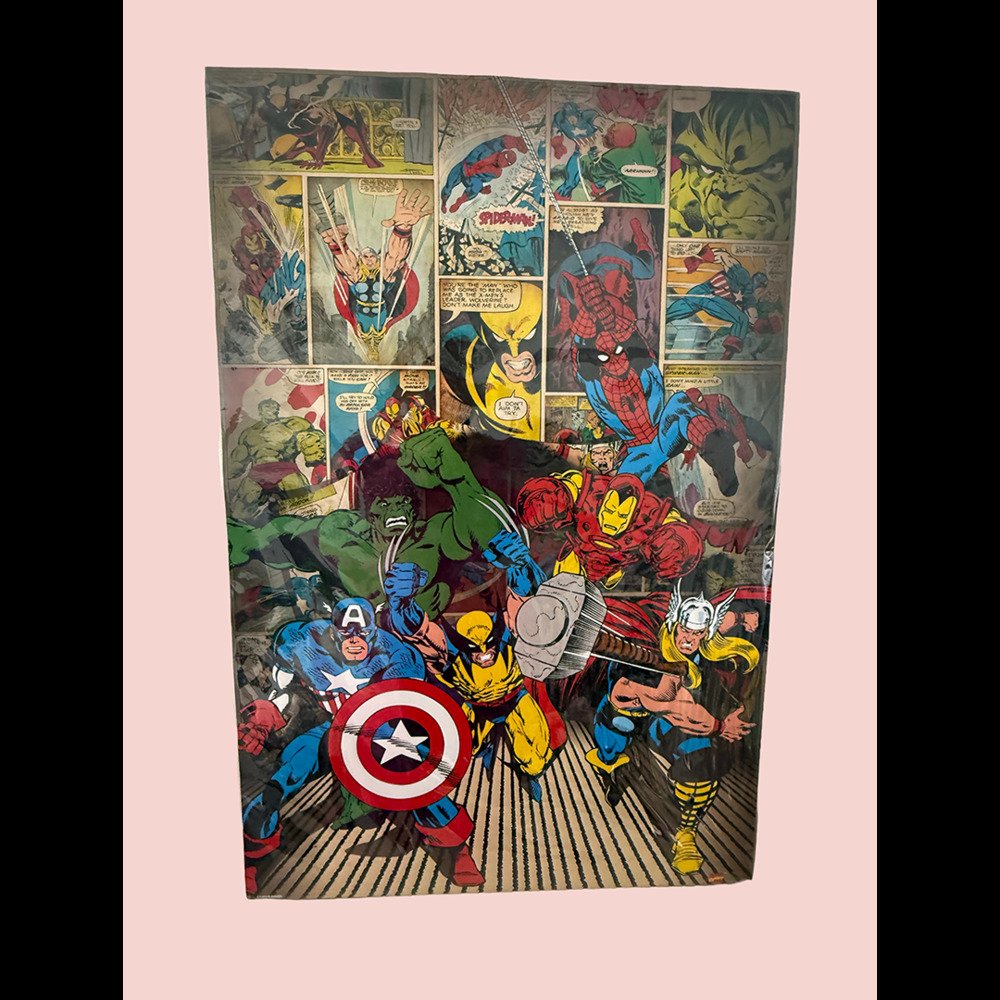 Marvel Comics 'Here Come The Heroes' Superhero Collage Poster